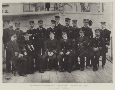 Ekspedisjonen mot Sierra Leone-opprørerne, offiserer for HMS Fox av English Photographer