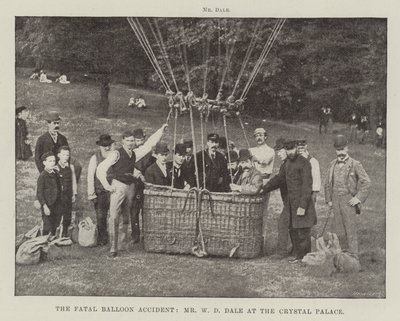 Den dødelige ballongulykken, Mr W D Dale på Crystal Palace av English Photographer