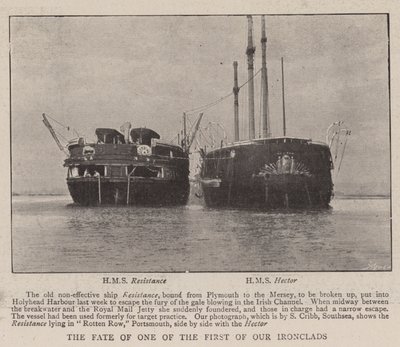 Skjebnen til en av de første av våre Ironclads av English Photographer