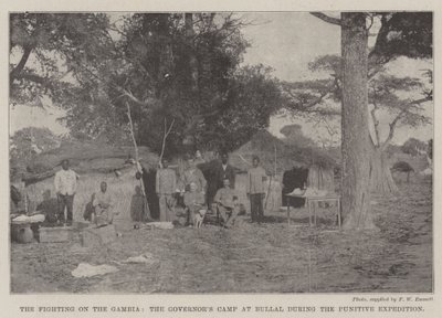 Kampene i Gambia, guvernørenes leir ved Bullal under straffeekspedisjonen av English Photographer