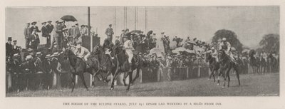 The Finish of the Eclipse Stakes, 19. juli, Epsom Lad vinner med et Head fra Ian av English Photographer