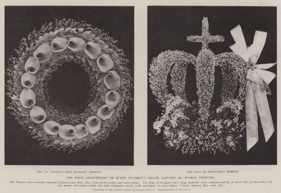 Førsteårsdagen for dronning Victorias død, 22. januar, Floral Tributes av English Photographer