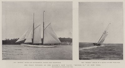 The First Voyages of the Kaisers New Yacht, Meteor II, i New York av English Photographer