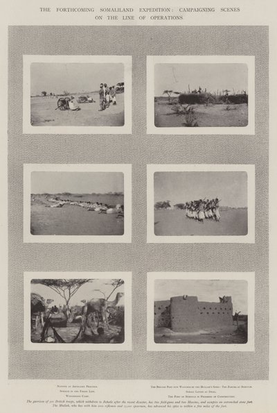 Den kommende Somaliland-ekspedisjonen, kampanjescener på operasjonslinjen av English Photographer