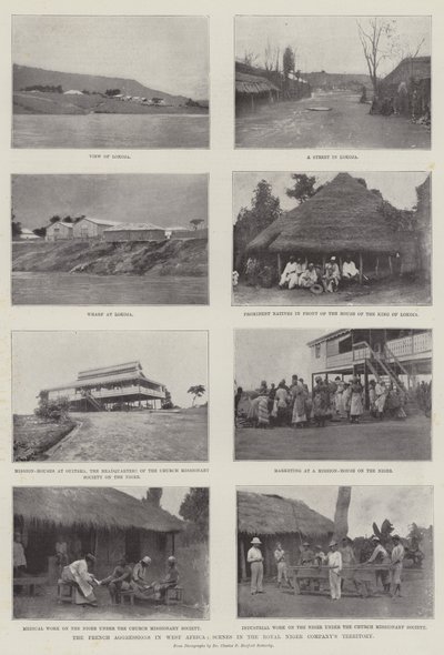 De franske aggresjonene i Vest-Afrika, scener i Royal Niger Company-territoriet av English Photographer