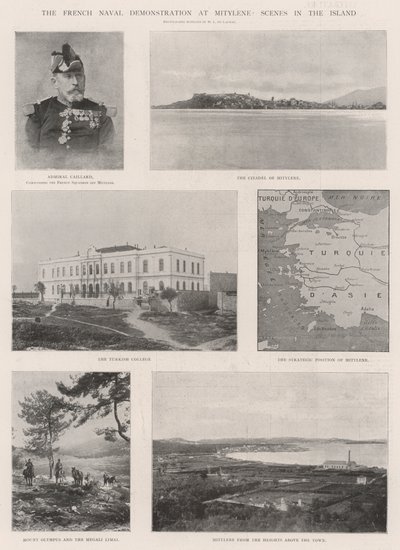 Den franske marinedemonstrasjonen ved Mitylene, scener på øya av English Photographer