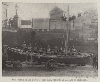 The Friend of All Nations Surf-Boat, vraket ved Margate 1. desember av English Photographer
