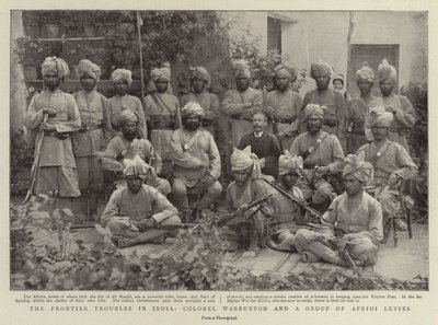 Grenseproblemene i India, oberst Warburton og en gruppe Afridi-avgifter av English Photographer