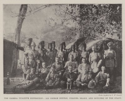 Gambia Punitive Expedition, Sir George Denton, oberst Brake og stabsoffiserer av English Photographer