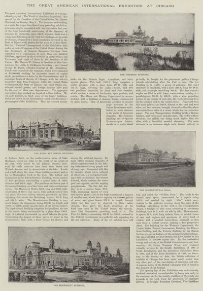 Den store amerikanske internasjonale utstillingen i Chicago av English Photographer