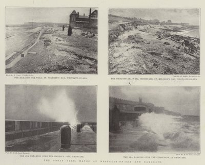 The Great Gale, Havoc ved Westgate-on-Sea og Ramsgate av English Photographer
