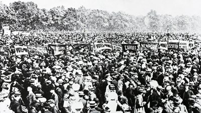The Great Votes for Women-demonstrasjon i Hyde Park, søndag 12. juni 1908 av English Photographer