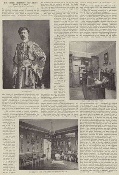 De greske statsrådene drar fra England av English Photographer