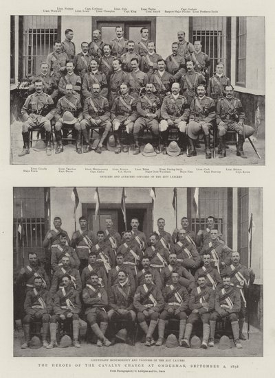 The Heroes of the Cavalry Charge ved Omdurman, 2. september 1898 av English Photographer