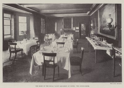 Hjemmet til Royal Yacht Squadron i Cowes, spisesalen av English Photographer