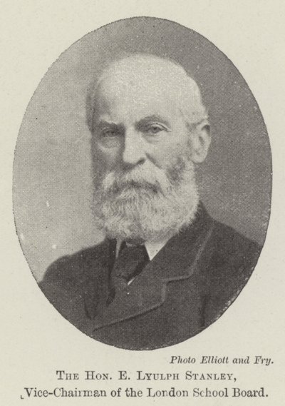 Den ærede E Lyulph Stanley, nestleder i London School Board av English Photographer