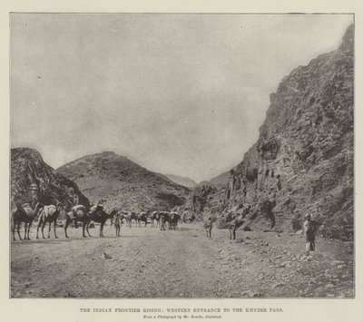 The Indian Frontier Rising, vestlig inngang til Khyber-passet av English Photographer