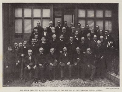 Det irske skattespørsmålet, ledere av møtet i Mansion House, Dublin av English Photographer