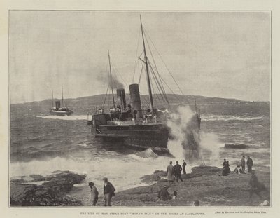 Isle of Man dampbåt Monas Isle on the Rocks ved Castletown av English Photographer