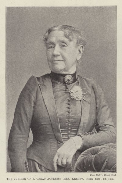 Jubileet til en stor skuespillerinne, fru Keeley, født 22. november 1805 av English Photographer