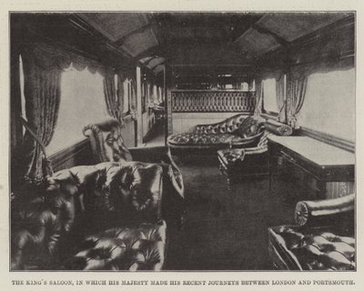 Kings Saloon, der Hans Majestet foretok sin nylige reise mellom London og Portsmouth av English Photographer