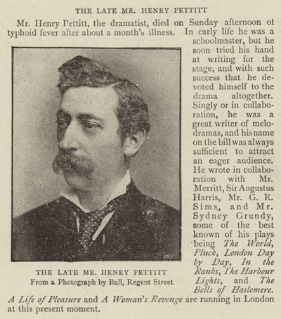 Den avdøde herr Henry Pettitt av English Photographer