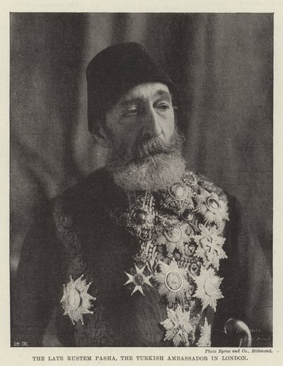 The Late Rustem Pasha, den tyrkiske ambassadøren i London av English Photographer