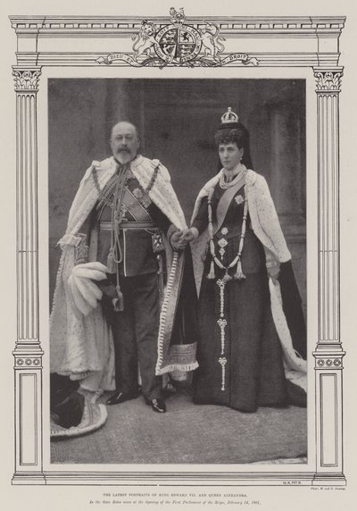Det siste portrettet av kong Edward VII og dronning Alexandra av English Photographer