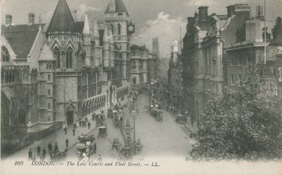 The Law Courts og Fleet Street, London av English Photographer