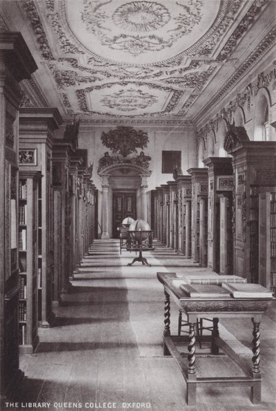 Library Queens College, Oxford av English Photographer