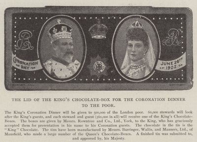 The Lokk of the Kings sjokoladeboks til kroningsmiddagen til de fattige av English Photographer