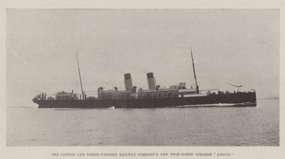 London og North-Western Railway Companys nye Twin-Screw Steamer Anglia av English Photographer