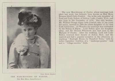 Markjoninnen av Exeter, født frøken Myra Orde-Powlett av English Photographer
