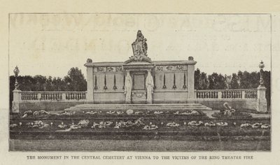 Monumentet på den sentrale kirkegården i Wien til ofrene for ringteaterbrannen av English Photographer