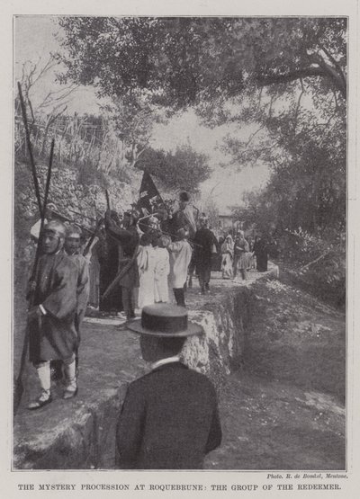 Mysterieprosesjonen ved Roquebrune, Frelserens gruppe av English Photographer