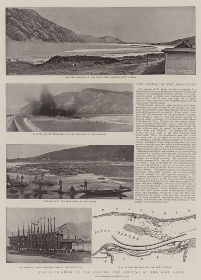 Navigeringen av Donau, åpningen av jernportene av English Photographer