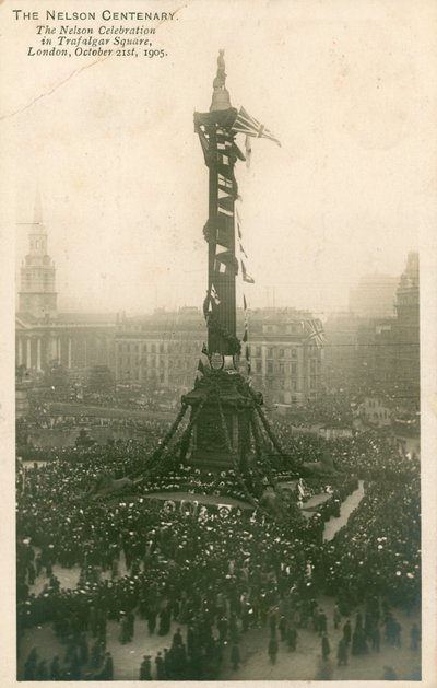 Nelson-feiringen på Trafalgar Square, London, 21. oktober 1905 av English Photographer