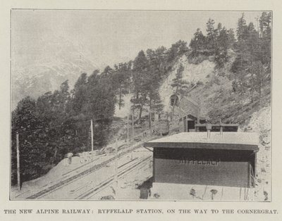The New Alpine Railway, Ryffelalp Station, på vei til Gornergrat av English Photographer