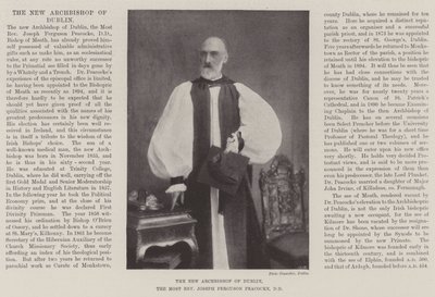 Den nye erkebiskopen av Dublin, den mest ærverdige Joseph Ferguson Peacocke, DD av English Photographer