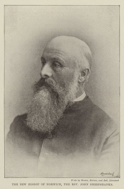 Den nye biskopen av Norwich, pastor John Sheepshanks av English Photographer