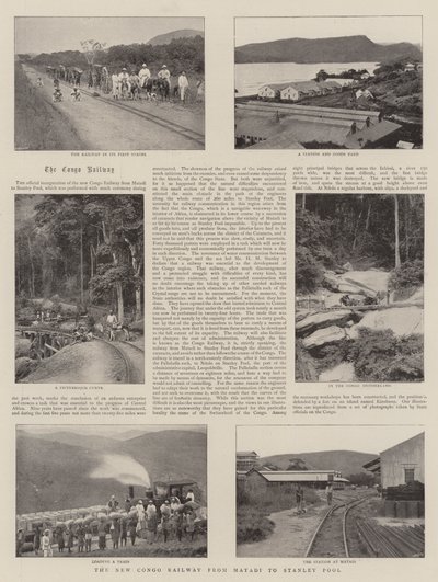 Den nye Kongo-jernbanen fra Matadi til Stanley Pool av English Photographer