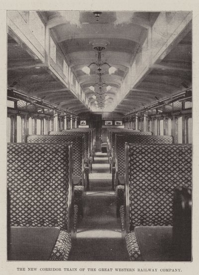 Det nye korridortoget til Great Western Railway Company av English Photographer