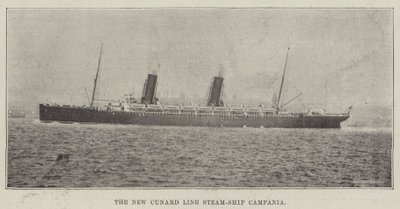 The New Cunard Line Steam-Ship Campania av English Photographer