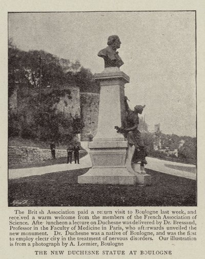 Den nye Duchesne-statuen i Boulogne av English Photographer