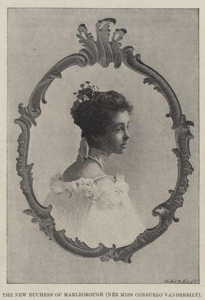Den nye hertuginnen av Marlborough (nee Miss Consuelo Vanderbilt) av English Photographer