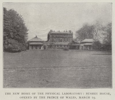 The New Home of the Physical Laboratory, Bushey House, åpnet av Prince of Wales, 19. mars av English Photographer