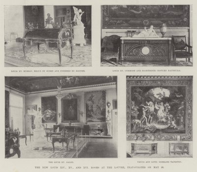 De nye Louis XIV, XV og XVI-rommene på Louvre, innviet 20. mai av English Photographer