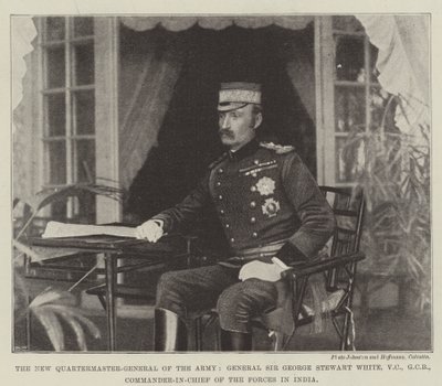 Den nye generalkvartermesteren for hæren, general Sir George Stewart White, VC, GCB, øverstkommanderende for styrkene i India av English Photographer