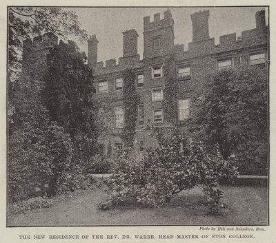 Den nye residensen til pastor Dr. Warre, rektor ved Eton College av English Photographer