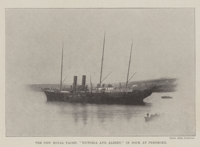 The New Royal Yacht, Victoria og Albert, i Dock ved Pembroke av English Photographer
